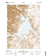 Angostura Reservoir South Dakota  - 24k Topo Map
