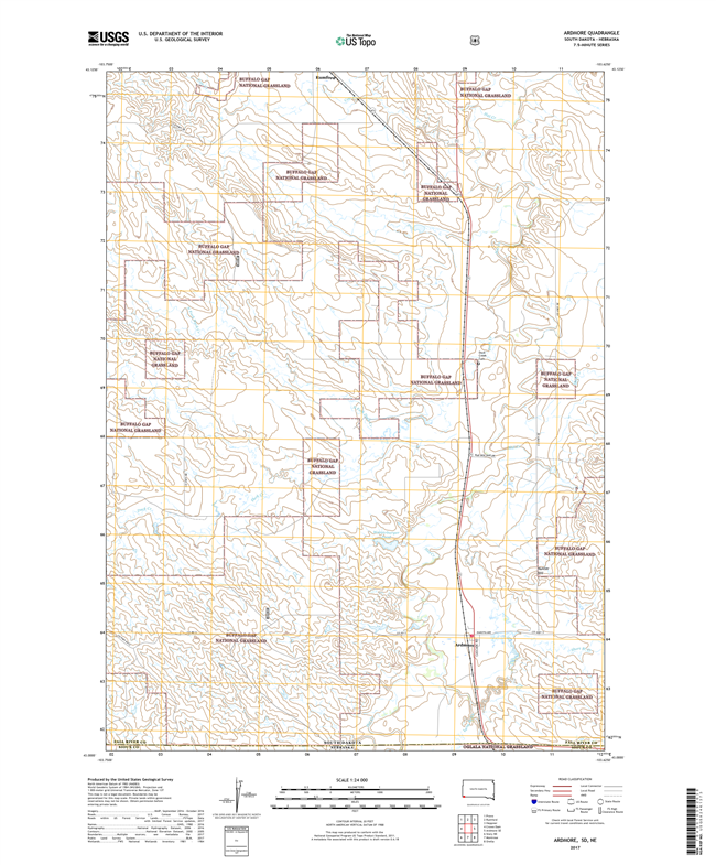 Ardmore South Dakota - Nebraska - 24k Topo Map