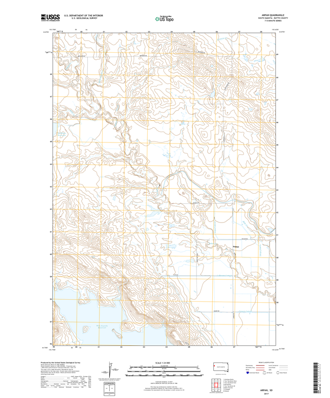 Arpan South Dakota  - 24k Topo Map