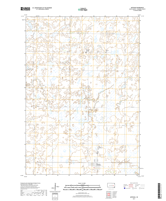 Artesian South Dakota  - 24k Topo Map