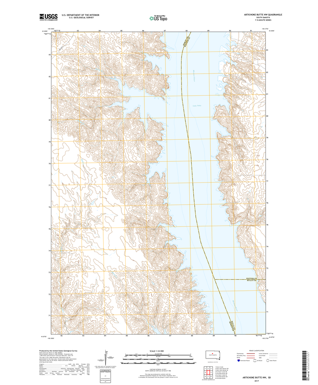 Artichoke Butte NW South Dakota  - 24k Topo Map