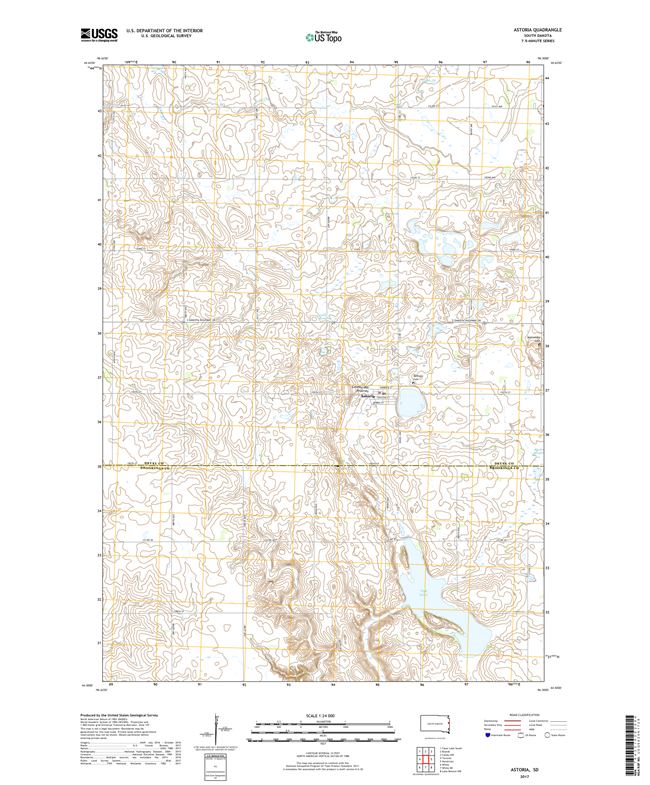 Astoria South Dakota  - 24k Topo Map