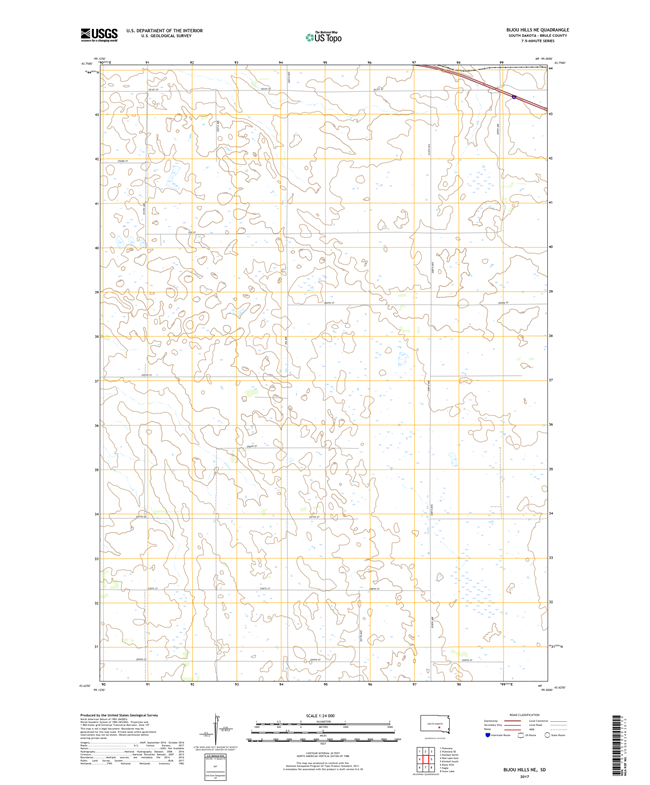 Bijou Hills NE South Dakota  - 24k Topo Map