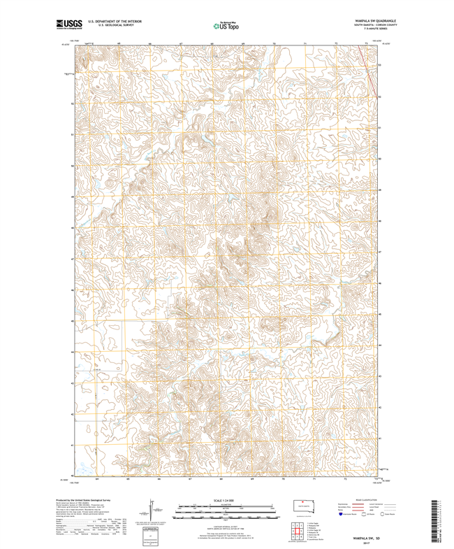 Wakpala SW South Dakota  - 24k Topo Map