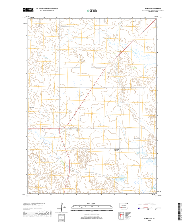Wakpamani South Dakota  - 24k Topo Map