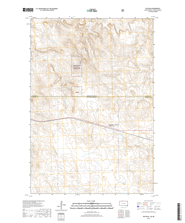 Watauga South Dakota - North Dakota - 24k Topo Map