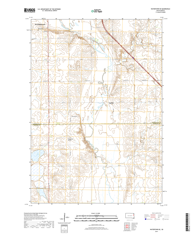 Watertown SE South Dakota  - 24k Topo Map