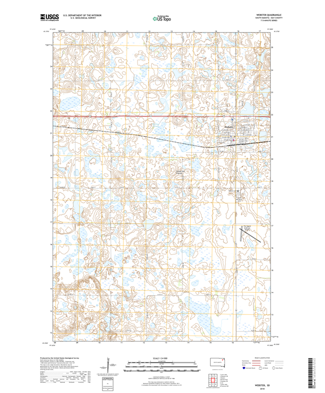 Webster South Dakota  - 24k Topo Map