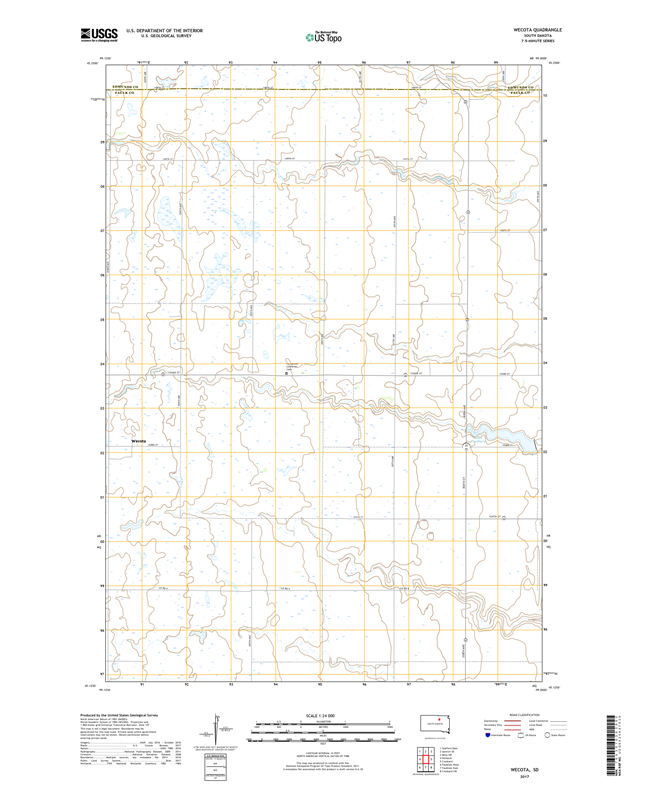 Wecota South Dakota  - 24k Topo Map