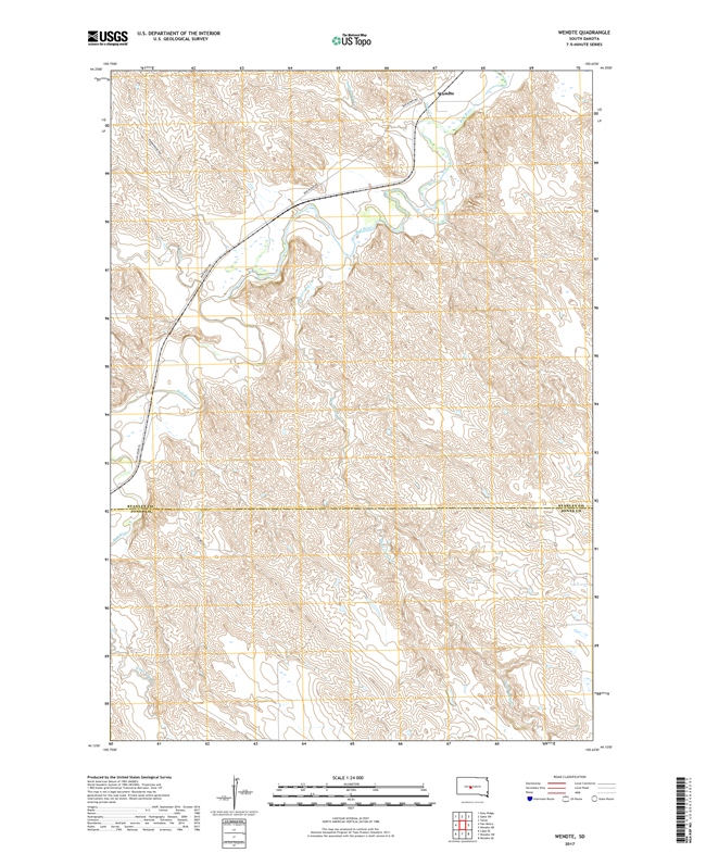 Wendte South Dakota  - 24k Topo Map