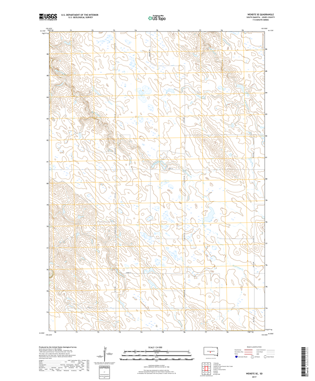 Wendte SE South Dakota  - 24k Topo Map