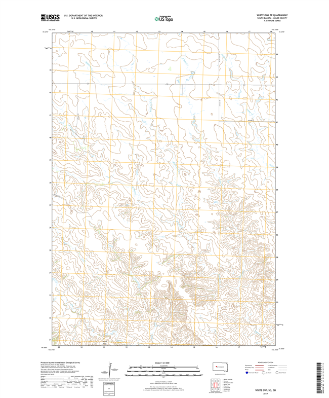 White Owl SE South Dakota  - 24k Topo Map