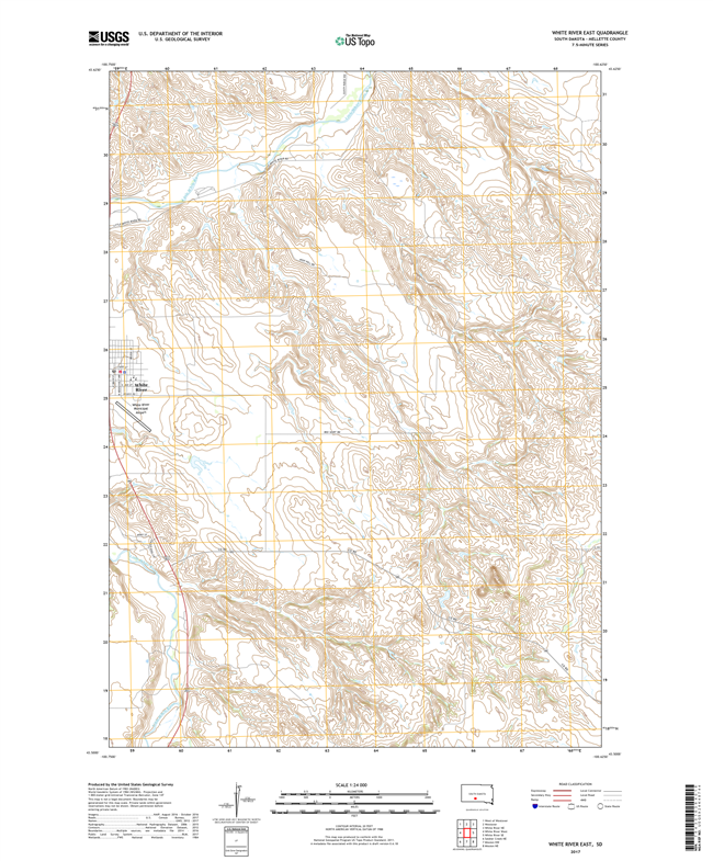 White River East South Dakota  - 24k Topo Map