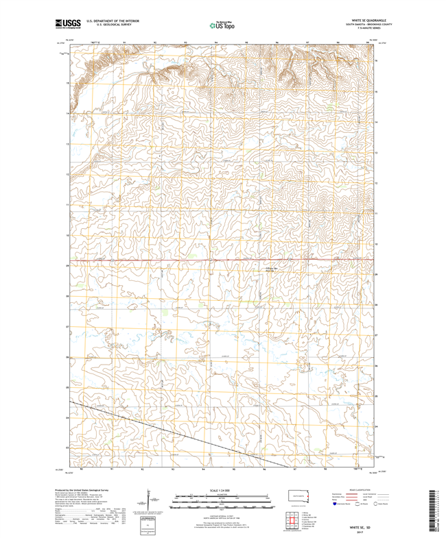 White SE South Dakota  - 24k Topo Map