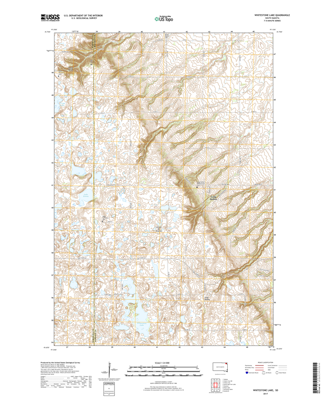 Whitestone Lake South Dakota  - 24k Topo Map