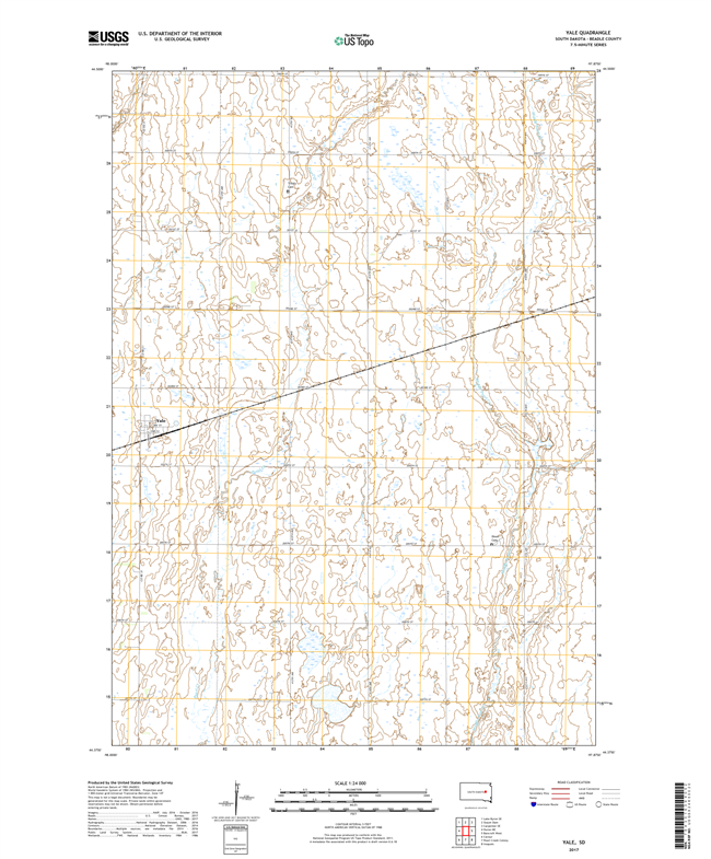 Yale South Dakota  - 24k Topo Map