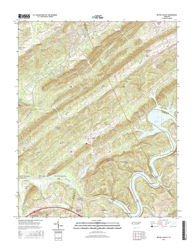 Bethel Valley Tennessee  - 24k Topo Map