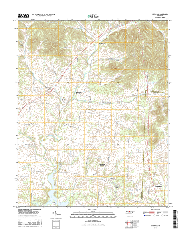 Bethpage Tennessee  - 24k Topo Map