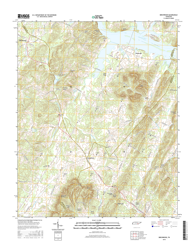 Birchwood Tennessee  - 24k Topo Map