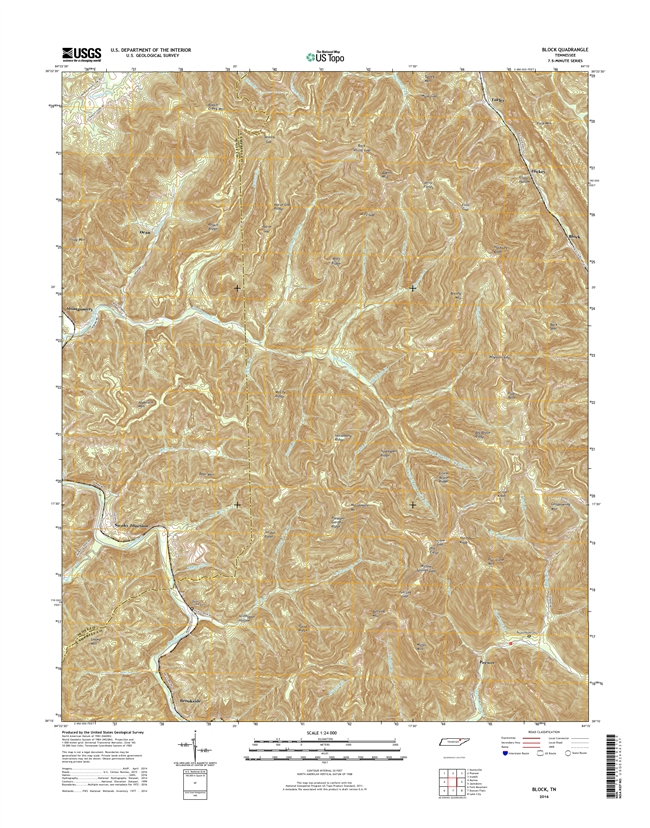 Block Tennessee  - 24k Topo Map