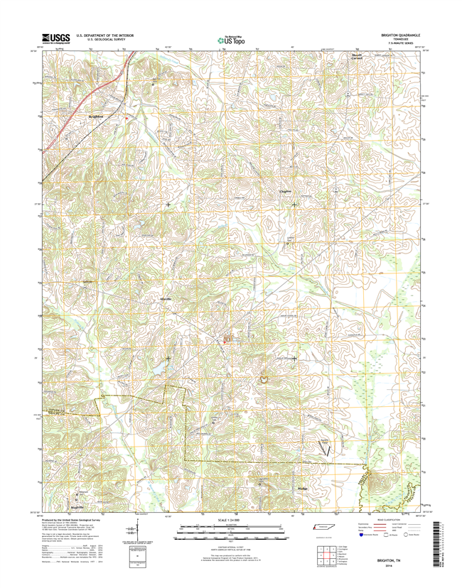 Brighton Tennessee  - 24k Topo Map