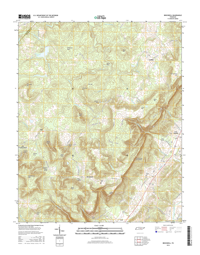 Brockdell Tennessee  - 24k Topo Map