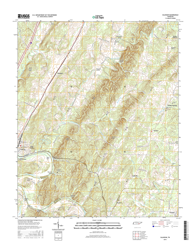 Calhoun Tennessee  - 24k Topo Map