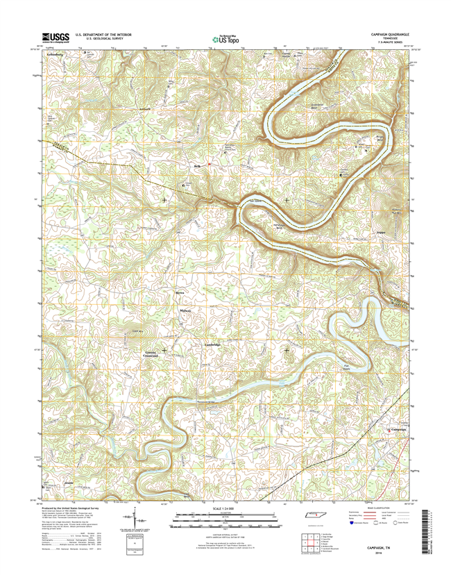 Campaign Tennessee  - 24k Topo Map