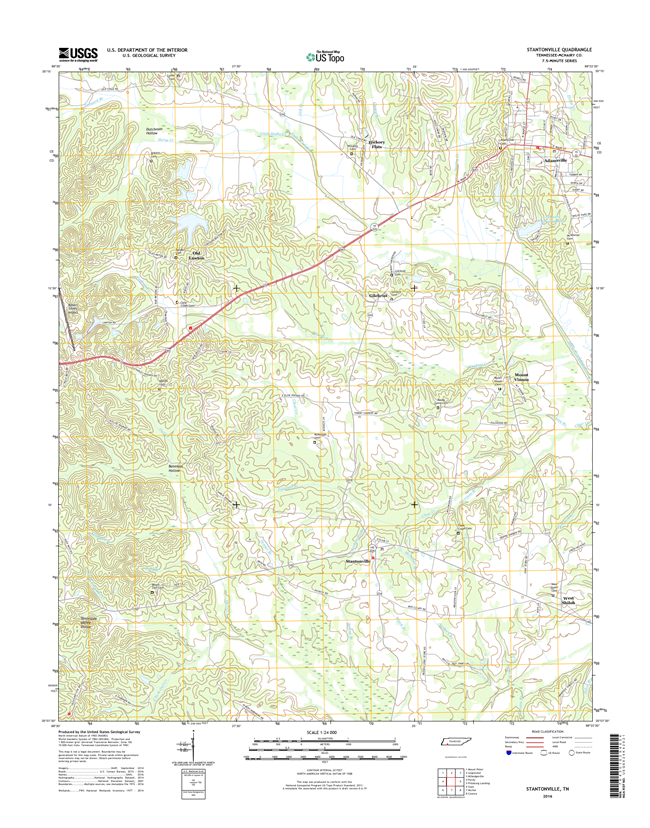 Stantonville Tennessee  - 24k Topo Map