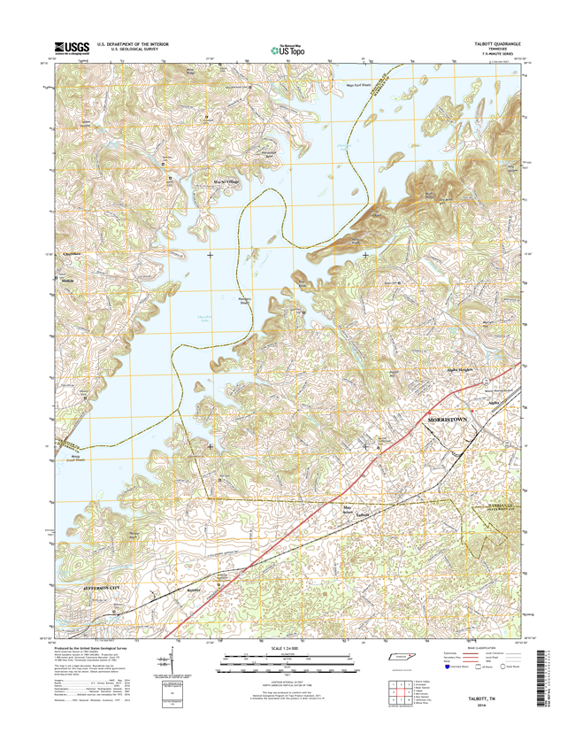 Talbott Tennessee  - 24k Topo Map