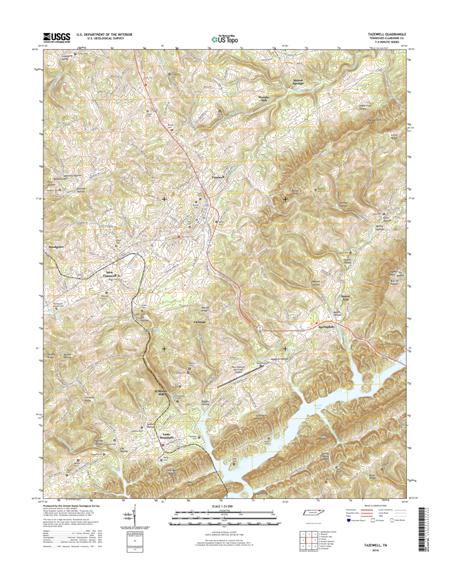 Tazewell Tennessee  - 24k Topo Map