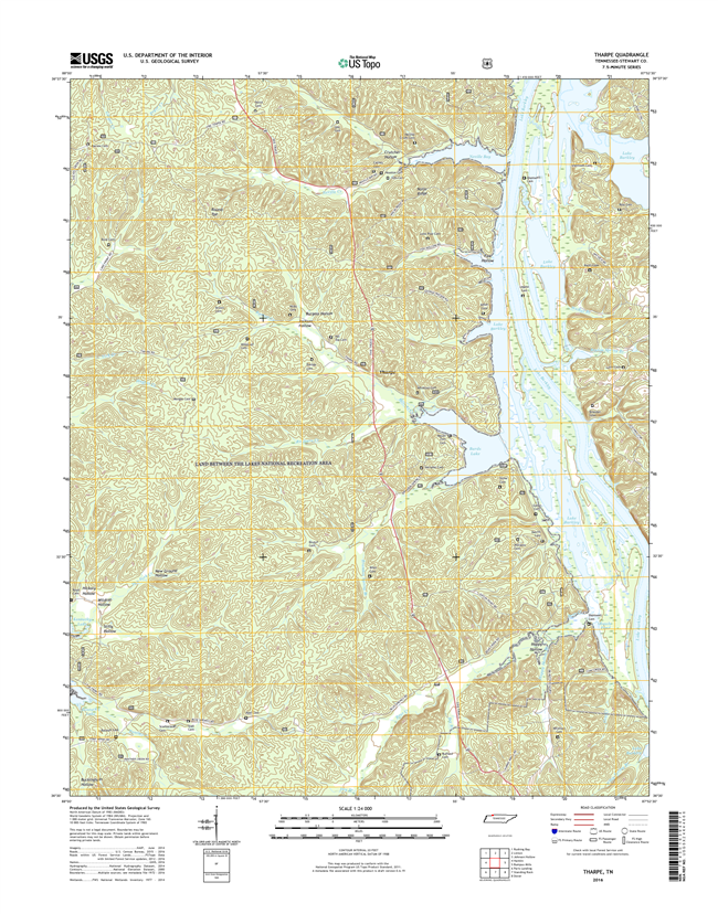 Tharpe Tennessee  - 24k Topo Map