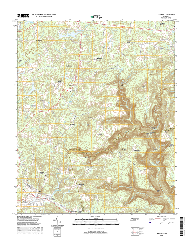 Tracy City Tennessee  - 24k Topo Map