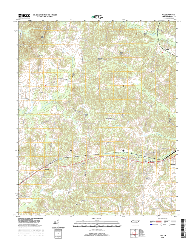 Vale Tennessee  - 24k Topo Map