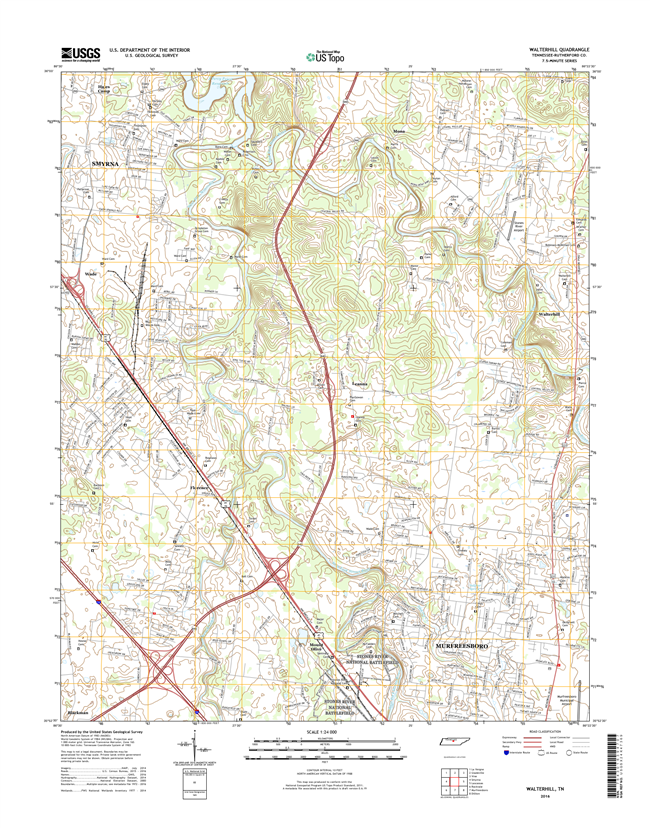 Walterhill Tennessee  - 24k Topo Map