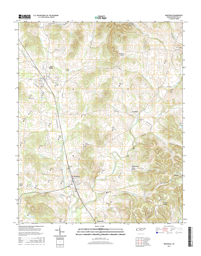 Wartrace Tennessee  - 24k Topo Map