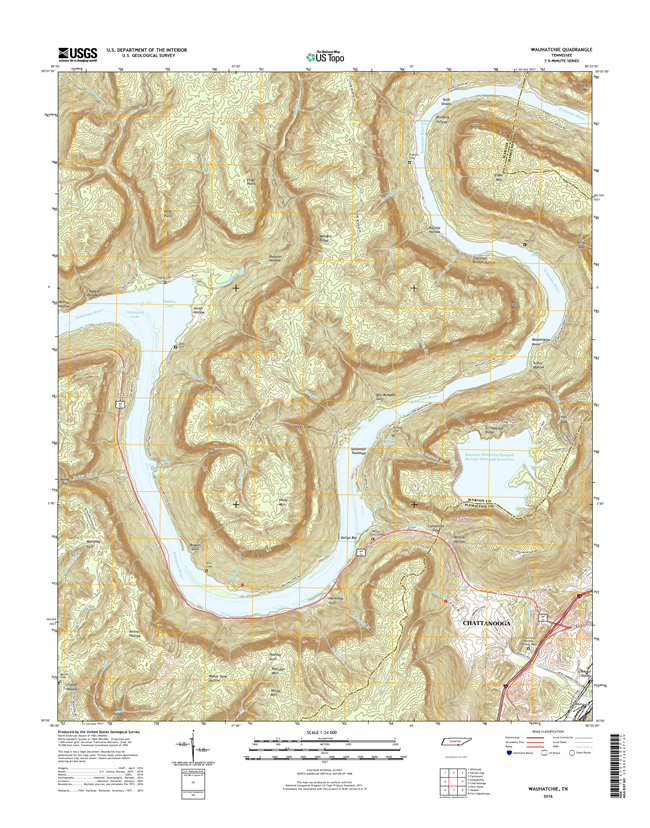 Wauhatchie Tennessee  - 24k Topo Map