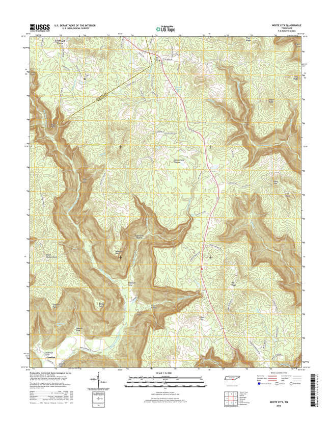 White City Tennessee  - 24k Topo Map