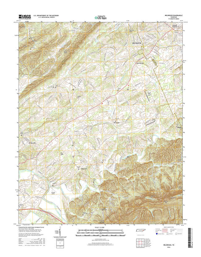 Wildwood Tennessee  - 24k Topo Map