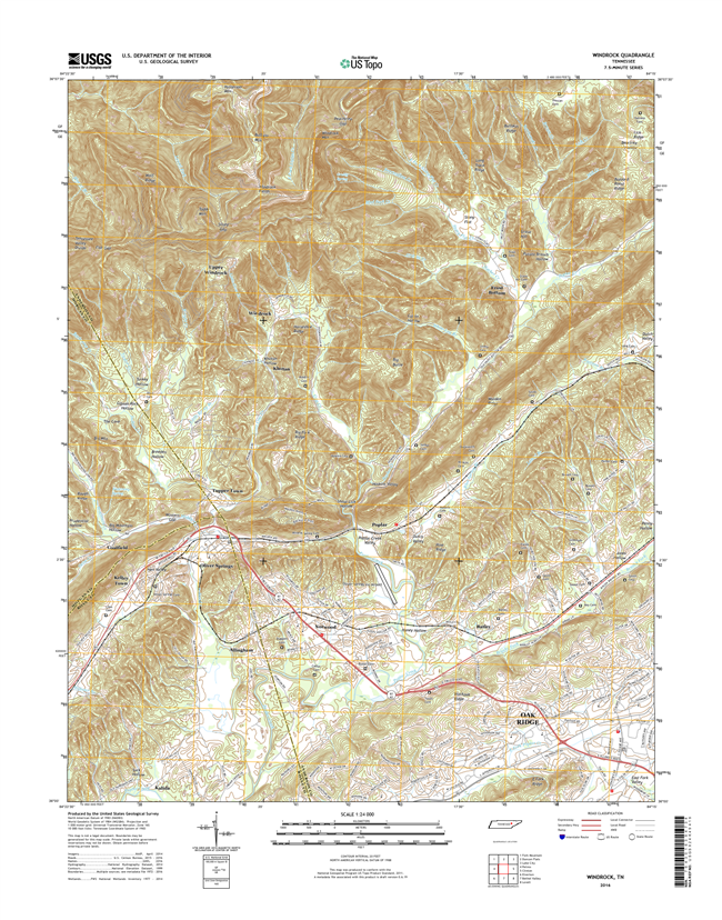 Windrock Tennessee  - 24k Topo Map