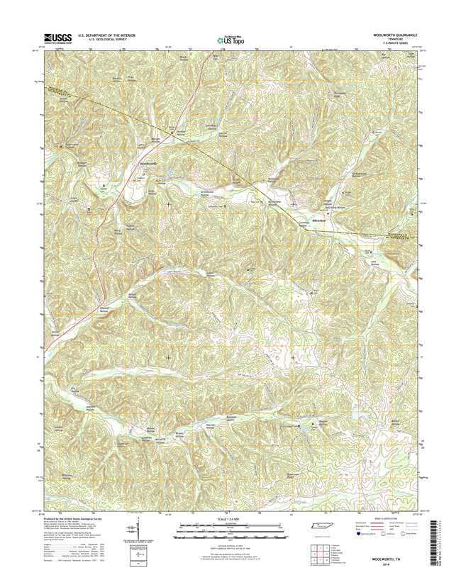 Woolworth Tennessee  - 24k Topo Map
