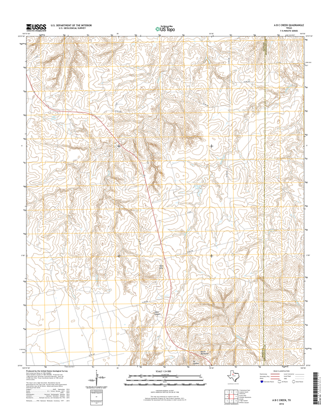 A B C Creek Texas - 24k Topo Map