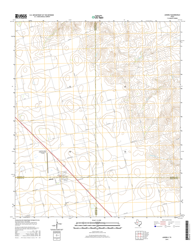 Ackerly Texas - 24k Topo Map