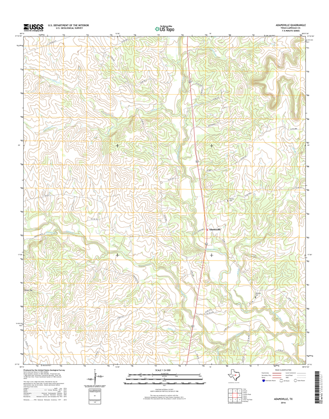 Adamsville Texas - 24k Topo Map