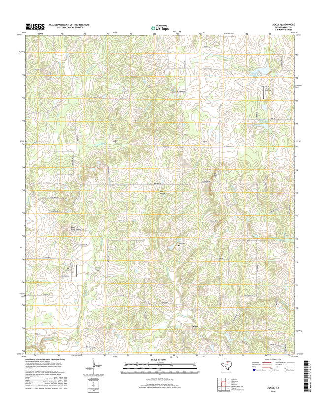 Adell Texas - 24k Topo Map