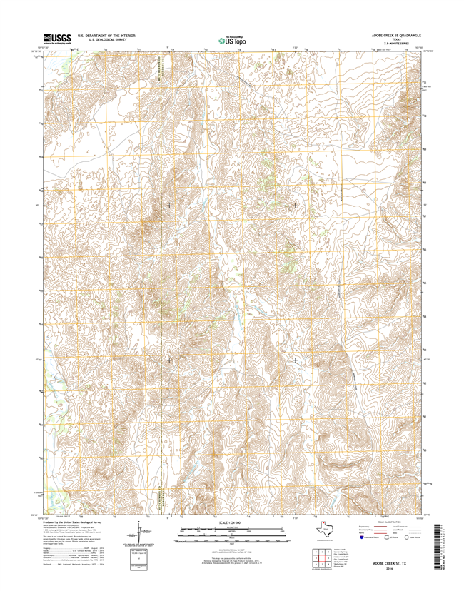Adobe Creek SE Texas - 24k Topo Map