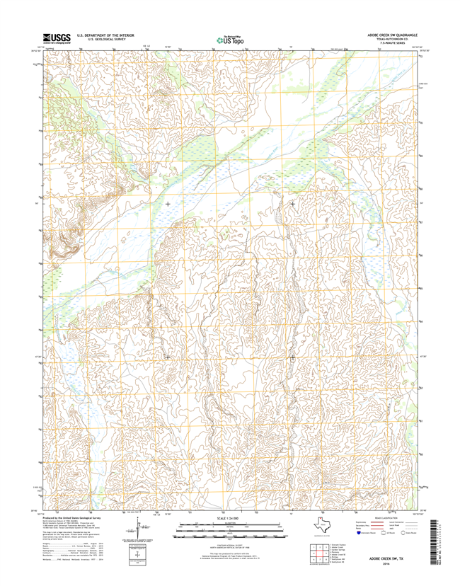 Adobe Creek SW Texas - 24k Topo Map