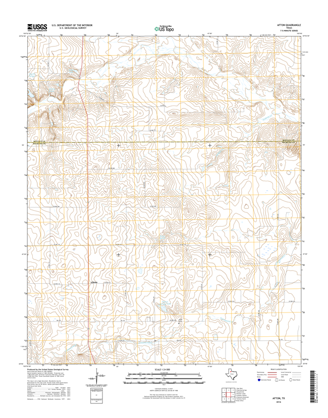 Afton Texas - 24k Topo Map