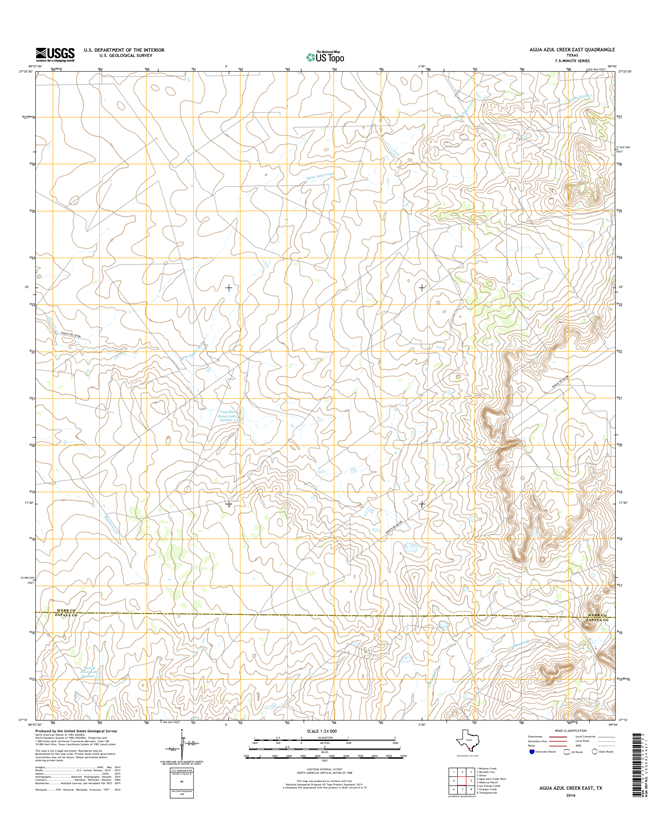 Agua Azul Creek East Texas - 24k Topo Map