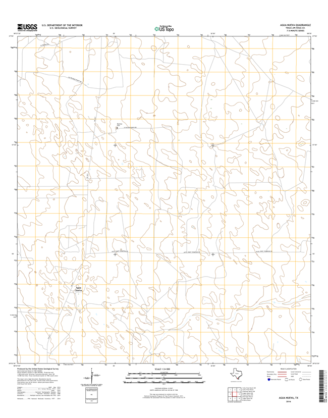 Agua Nueva Texas - 24k Topo Map